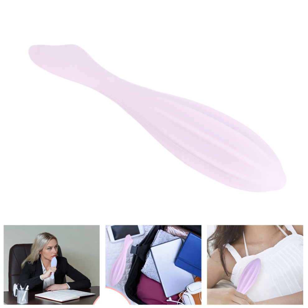 Silicone Facial Roller Skincare Tool Ergonomic Pink Easy Cleaning