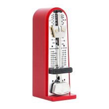 Mechanical Metronome for Guitar and Ukulele, Universal Size 11 x 5.2 x 3.5 cm, Red Color, Durable Design