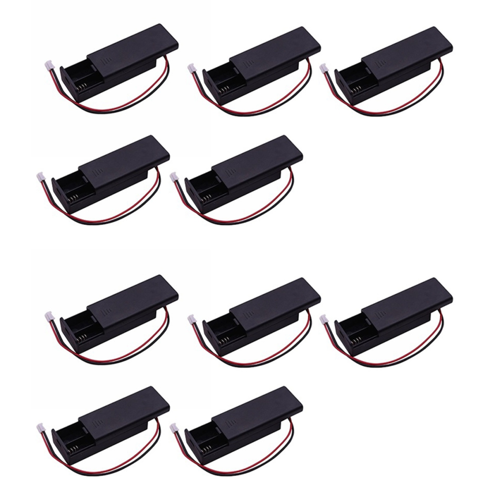 10 Pcs For Battery Holder For 2Pcs Aaa Batteries 3V Ph2.0 Black 4713629154738