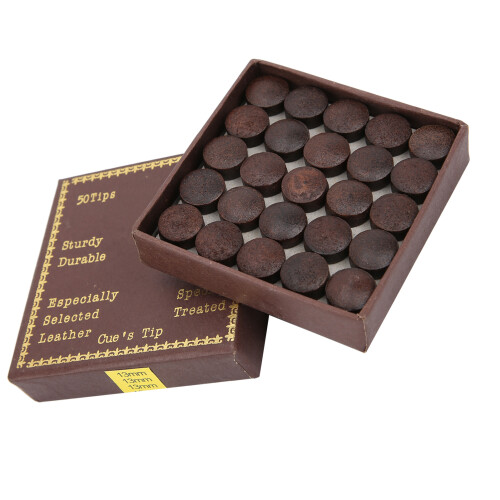 13 mm 50 pièces/boîte pointes de queue Nine Ball marron-rouge