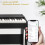 Digitalpiano med möbelstativ, 88 tangenter, helt viktade 9