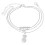 Double-Layer Creative Star Foot Chain Rope Bracelet for Men, Silver, One Size, Durable Design 1