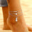 Double-Layer Creative Star Foot Chain Rope Bracelet for Men, Silver, One Size, Durable Design 5