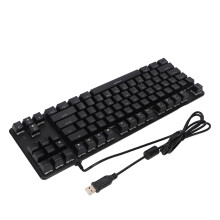 Teclado con interruptores azules, 87 teclas, KB 358 x 126,5 x 32,5 mm, Negro