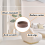 4Pcs Round Rubber Furniture Caster Cups, brown 2