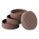 4Pcs Round Rubber Furniture Caster Cups, brown 1