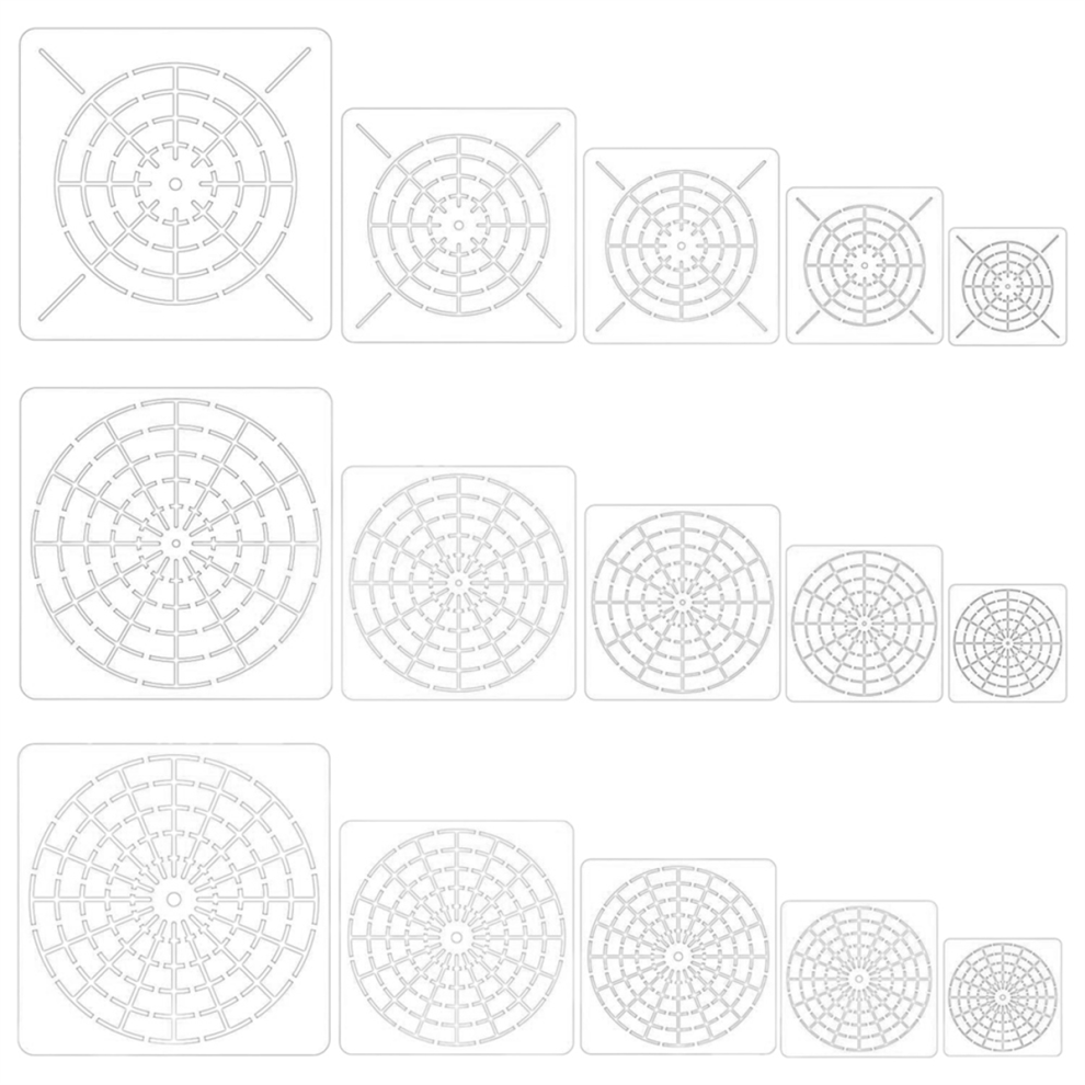 15 Pieces Mandala Dot Painting Tool Stencils Set 4713629163884