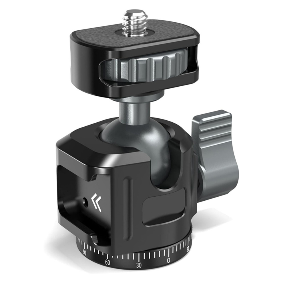 For Mini Ball Head Panoramic Tripod Head + Cold Shoe Mount Adapter 4713629163341