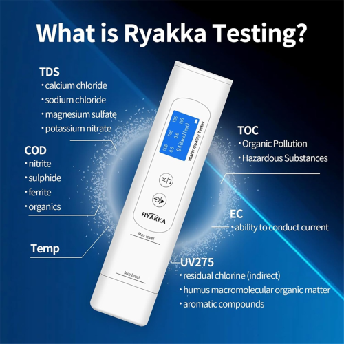 6-in-1 Drinking Water Quality Tester: TDS, TOC, EC, UV275, Temperature Digital Meter 1