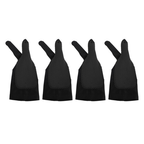 4 Pack Artist Drawing Gloves for Digital Tablets, Breathable, Elastic, Left Right Hand, M 2