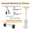 Patio Heater Wheel Kit-Stainless Steel Silver Bracket + Black Wheels 2