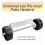 Patio Heater Wheel Kit-Stainless Steel Silver Bracket + Black Wheels 6