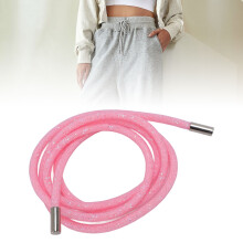 Pink Glitter Rope Hoodie String 138cm Round Pipe Cord Belt