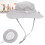 Kids Gray Sun Hat with Adjustable Windproof Strap M (50-54cm) Printed Beach Cap 16