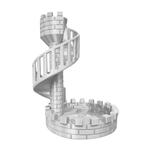 Dice Castle Tower Dice Tower Castle Stairs for Desktop Ornaments B