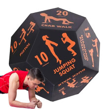 Exercise Dice Game for Group Fitness - Multifunctional Orange Fitness Equipment for Women, Men, Children, Postnatal Recovery