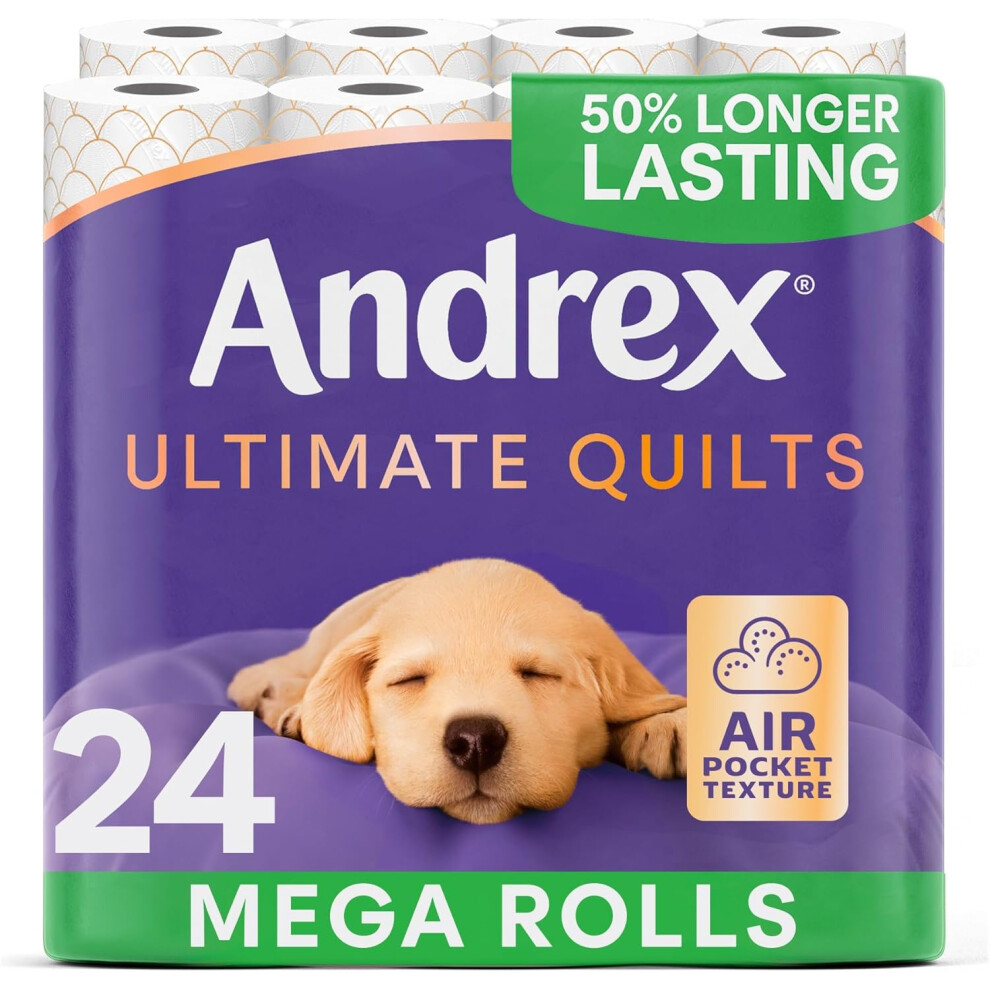 Andrex Ultimate Quilts 24 Mega Toilet Rolls = 36 Standard Toilet Rolls