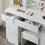 Dressing Table With Stool Led Lights Mirror Vanity Makeup Desk Set 8