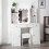 Dressing Table With Stool Led Lights Mirror Vanity Makeup Desk Set 5