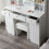 Dressing Table With Stool Led Lights Mirror Vanity Makeup Desk Set 9