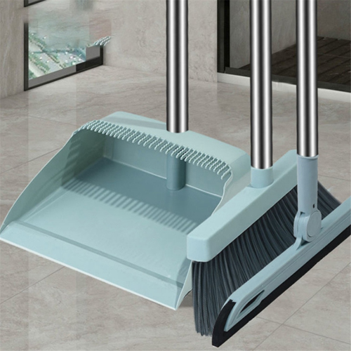 Dustpan Broom Set Floor Wiper Cleaning Long Handle Cleaning Set blue 2