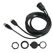 Flush Mount Kabelsatz USB 2.0 HD Multimedia Interface Männlich auf HD Multimedia Interface Weiblich AUX Verlängerungskabel