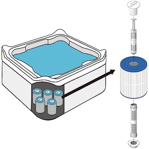 Mineral Ionic Bar for Spa, Mineral Filter Bar for Hot Tub Pool,3PCS 1