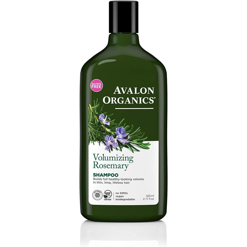 Avalon Rosemary Shampoo-Volumizing |Nourishing Botanical Blend |Gentle Daily Cleanser - 1 Fl Oz 325ml