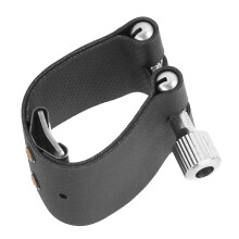 Tenor Saxophone Mouthpiece Ligature Black PU Leather Adjustable Screw