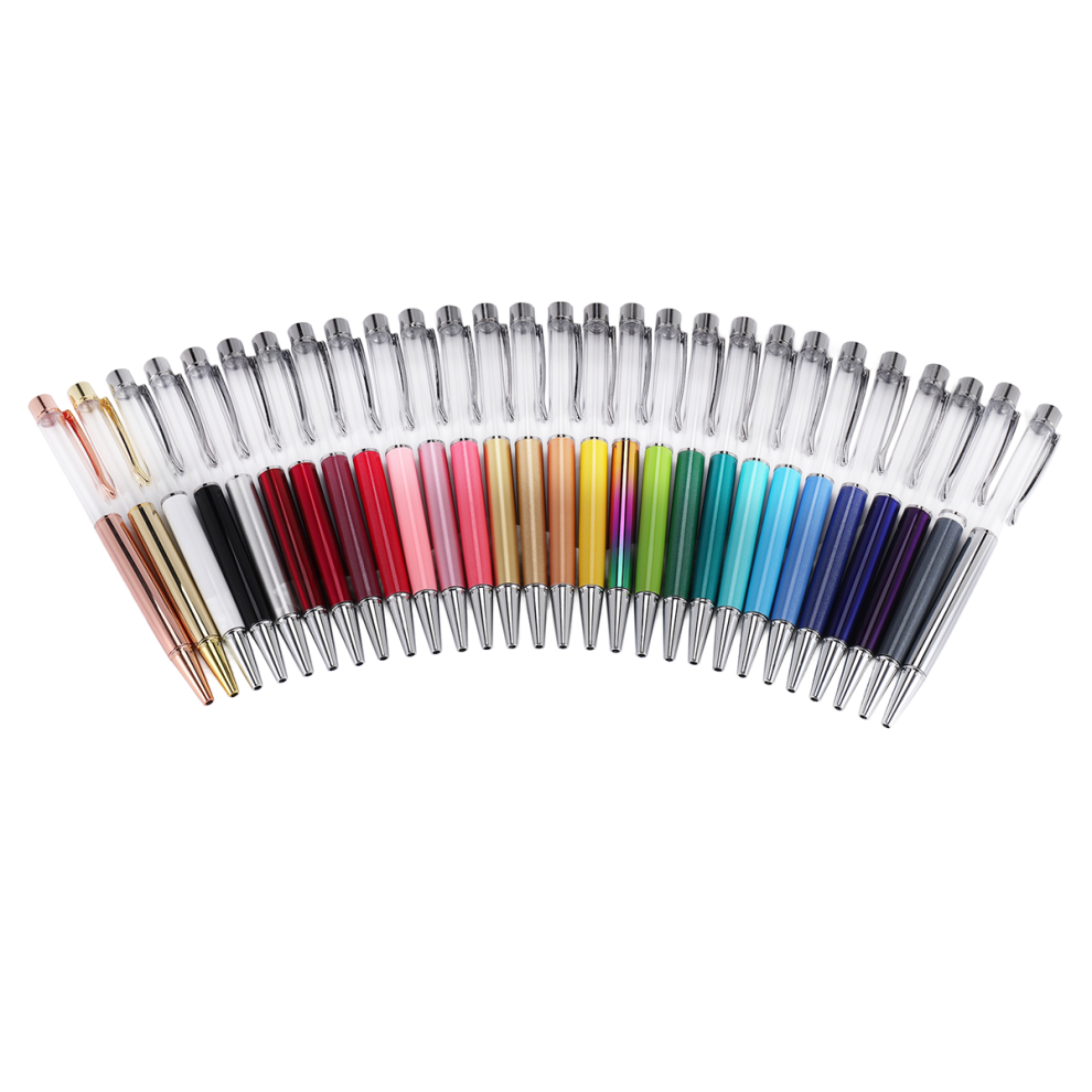 28 Pack Colorful Empty Tube Floating Diy Pens,For Many Occasions Gold