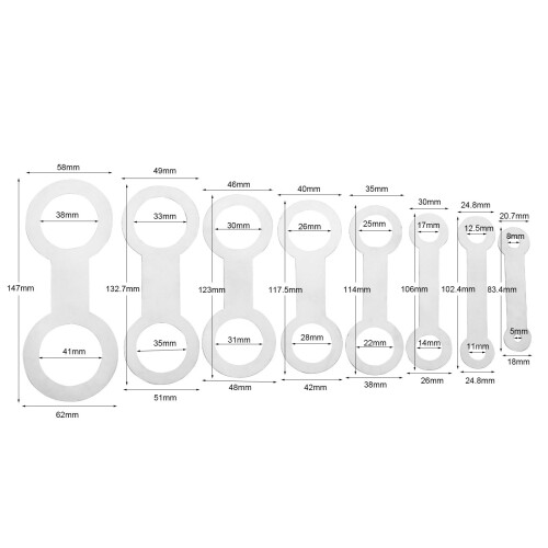 8-Pack Satin Stainless Steel Saxophone Leveling Tools for Wind Instruments 1
