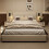 (Beige ) Double Bed with USB Charging & Ambient Lighting 4