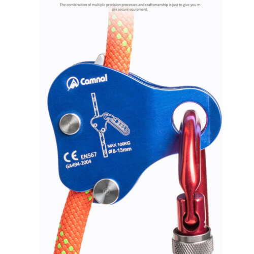 Safety Climbing Protective Ascender 220LB Rope Grip,Blue 2