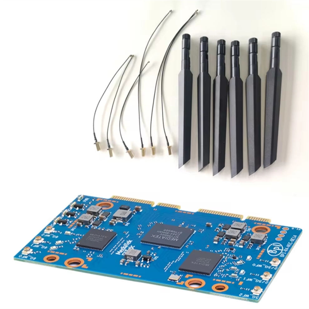 For Banana Pi -R4-Nic-Be14 Wifi7 Module Accessories 6Pcs Antenna 4712829559985