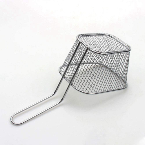 Fry Baskets, Mesh Wire French Fries Chip Basket Net, for Kitchen C 1