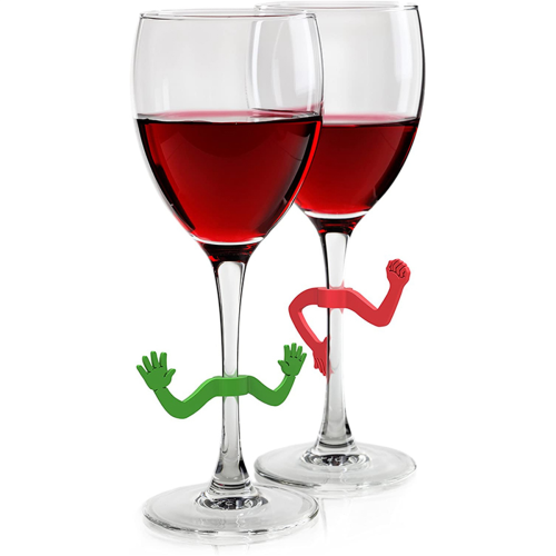 6Pcs Wine Glass Marker Silicone Wine Drink for Party Assorted Colours 2