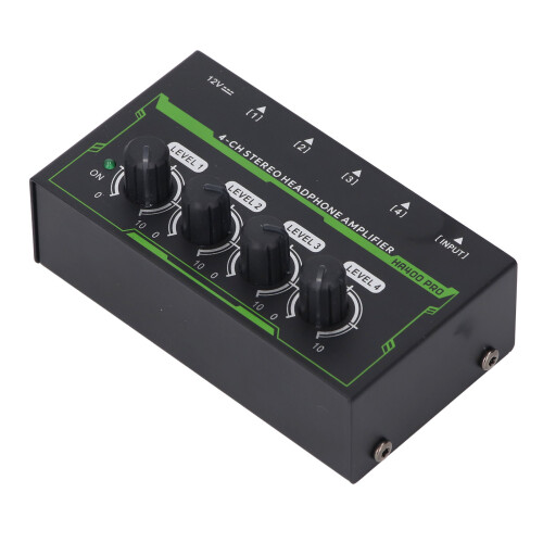 4 Channel Headphone Amplifier Stereo Amp DJ Mixer 1