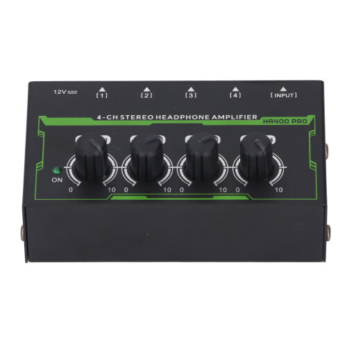 4 Channel Headphone Amplifier Stereo Amp DJ Mixer 2
