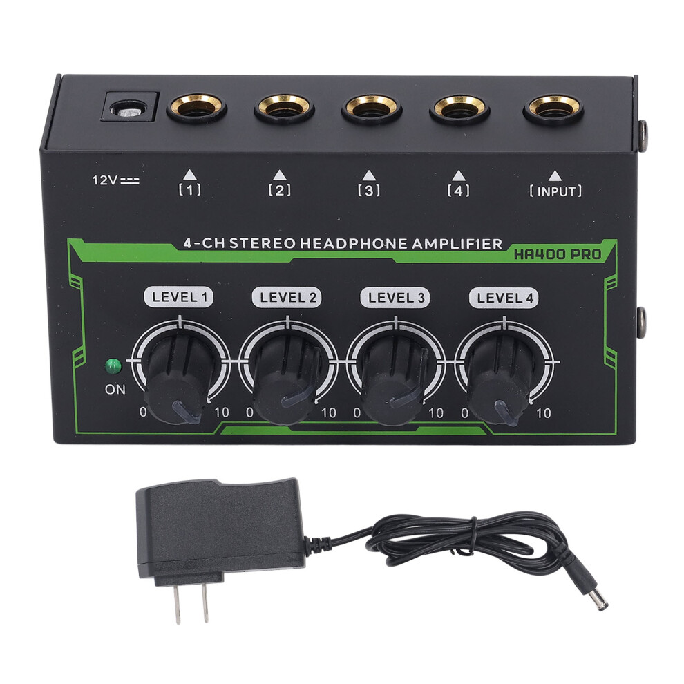 4 Channel Headphone Amplifier Stereo Amp Dj Mixer Light 9121376577369