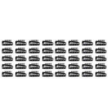 20st Schwarz 10 Zaehne Snap Kamm Peruecke Clips mit Gummi Rueckseiten