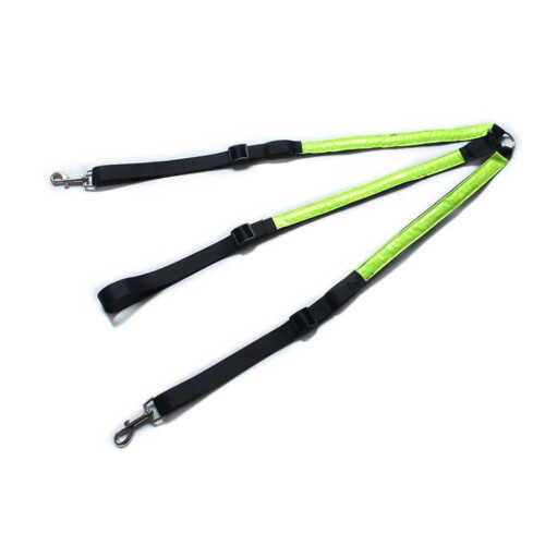 Horse Webbing Strap Collar Chest Armor with Adjustable LED Light for Safe Riding - Green Visibility Gear