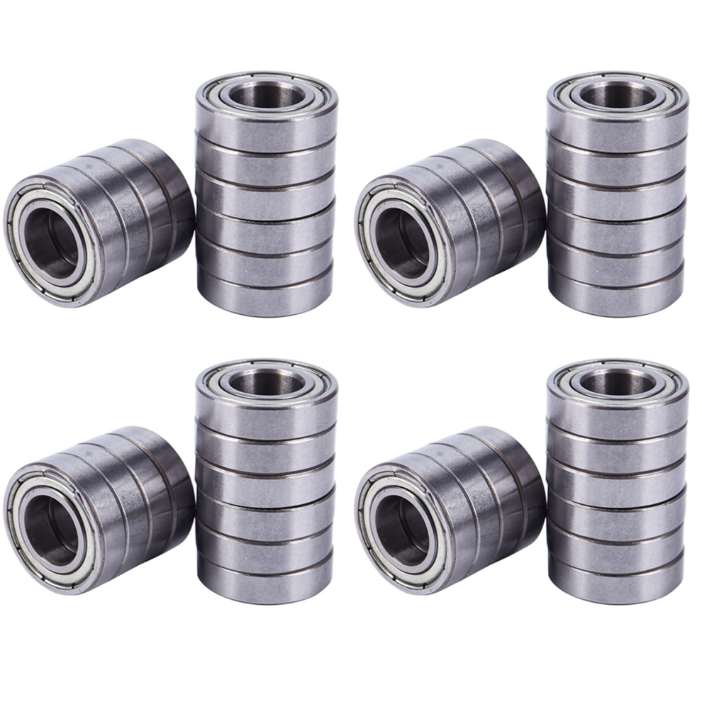 10 Pcs 12Mm X 24Mm X 6Mm Deep Groove Radial Ball Bearings 6901Z Silver 4712829575640