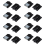 Wardrobe Black Plastic Plate 25mm Dia Wheel Sliding Door Roller 1
