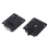 Wardrobe Black Plastic Plate 25mm Dia Wheel Sliding Door Roller 2