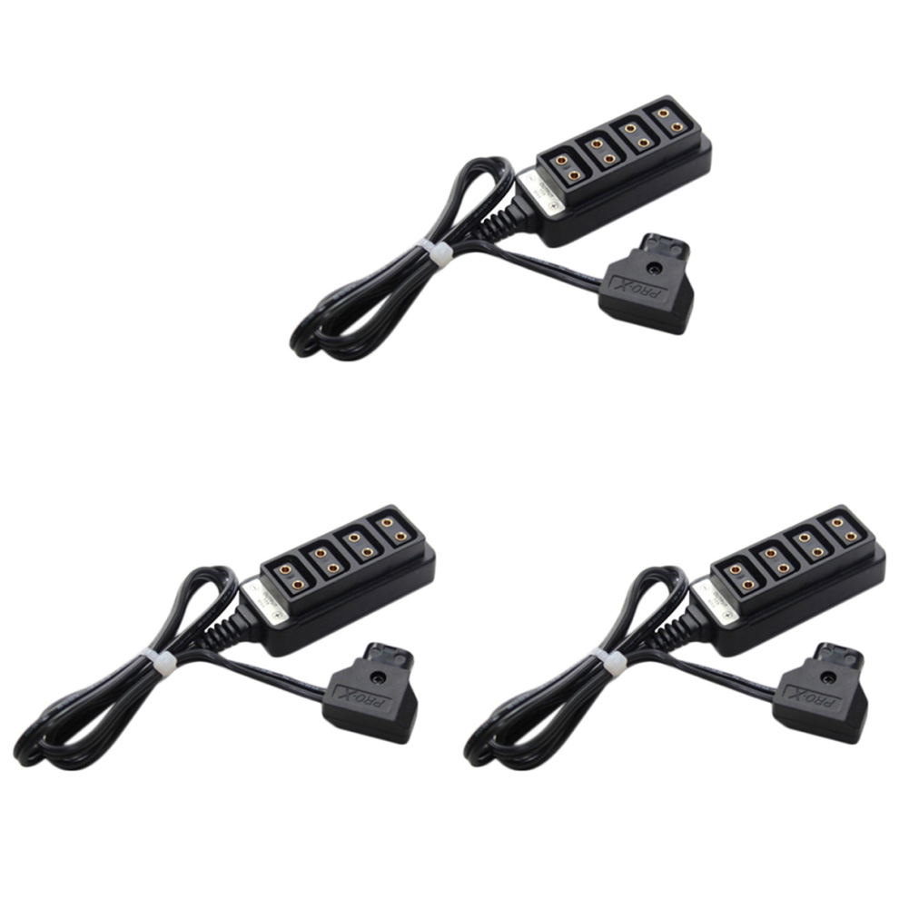 D-Tap Male To 4-Port P-Tap Female Camera Power Supply Distributor Black 4712829580965
