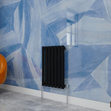 Black Central Heating Oval Column Radiators