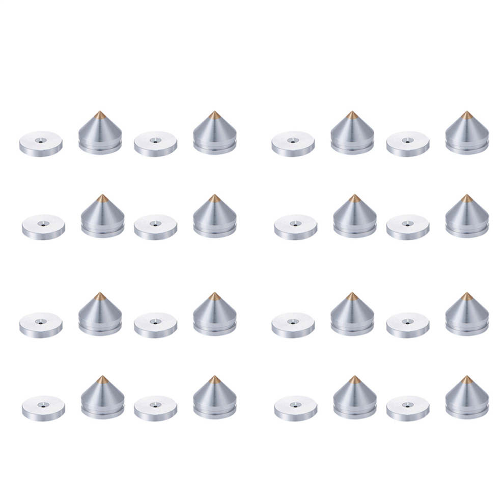 4Set Hifi Audio Foot Spikes Cone Floor Foot Nail(Silver) Silver 4712829587322