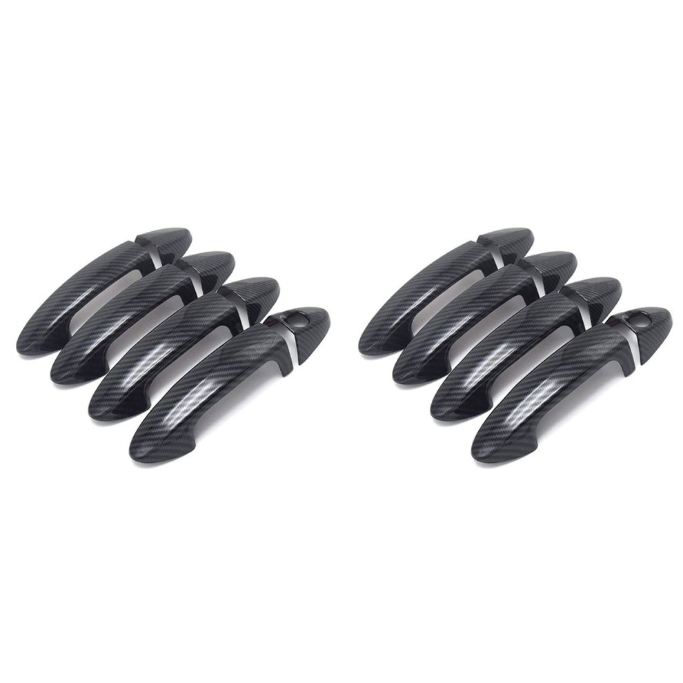 Car Exterior Door Handle Cover For Fiesta 2009-2012,Carbon Fiber 4712829586516