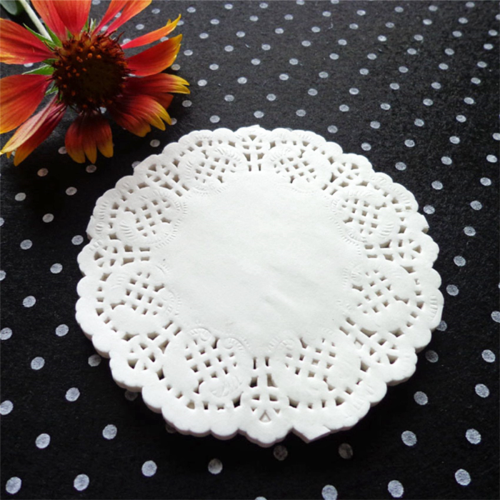 Lace Doilies Paper 100 Pcs,4.5 inch Liners for Cake,Tableware Display 1