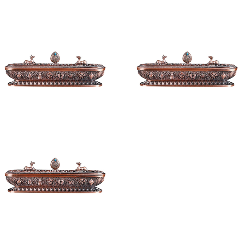 Tibet Incense Burner Antique Handmade Incense Stick Holder Crafts 3-image-OPC-PJKWW2T-NEW